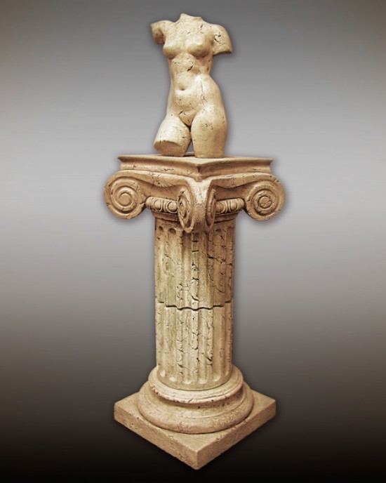 Колонна керамическая на 2сегмента, с ионической всесторонней капителью и базой