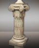 Колонна керамическая на 2 сегмента c переходником, с ионической всесторонней капителью и базой