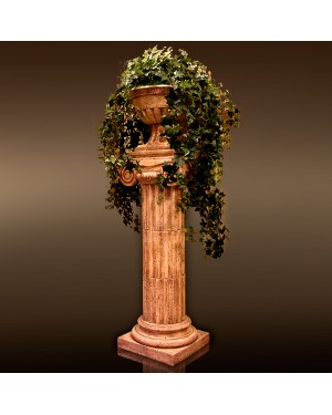 Колонна керамическая на 3 сегмента, с ионической фронтальной капителью капителью и базой