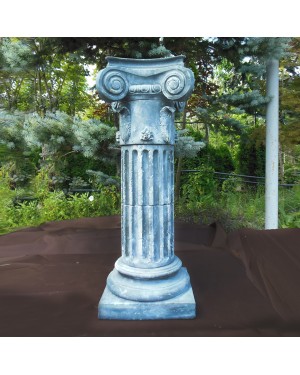 Колонна керамическая на 2 сегмента c переходником, с ионической всесторонней капителью и базой