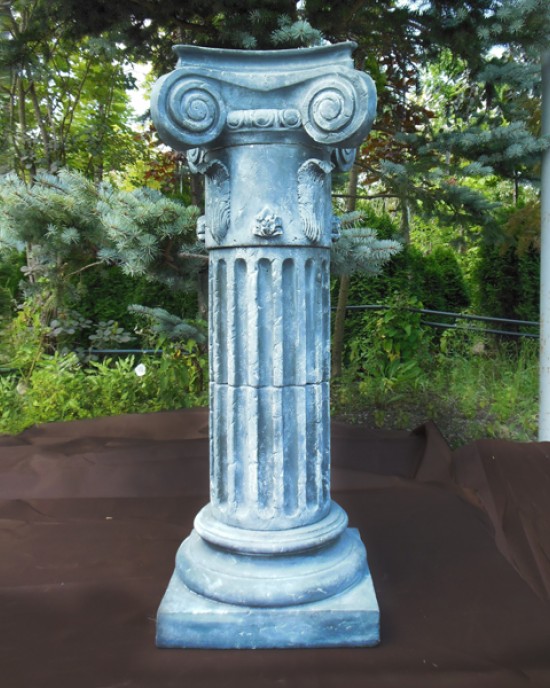 Колонна керамическая на 2 сегмента c переходником, с ионической всесторонней капителью и базой