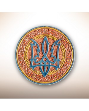 Декоративна тарілка-диск "Тризуб"