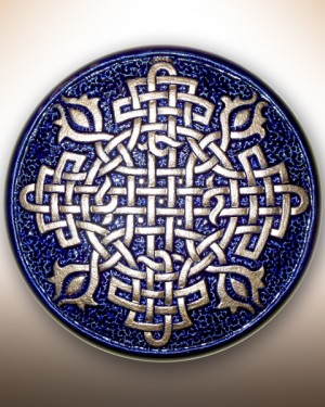 Декоративна тарілка-диск "Обережний хрест"