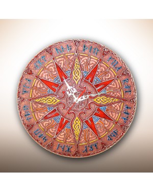 Керамічний годинник "Руни"