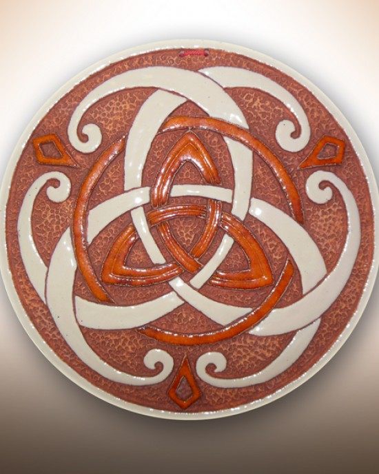 Декоративна тарілка-диск "Трилисник"