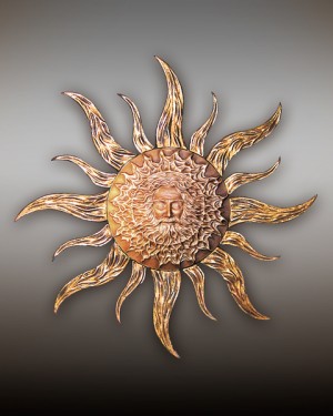 Керамічне панно "Сварог з променями" 