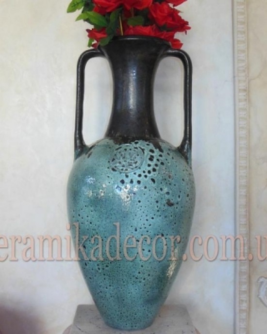 Керамическая ваза бутылка